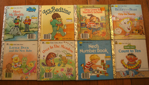 Lot of 8 Vintage FIRST LITTLE GOLDEN BOOKS Over In the Meadow + 1980's