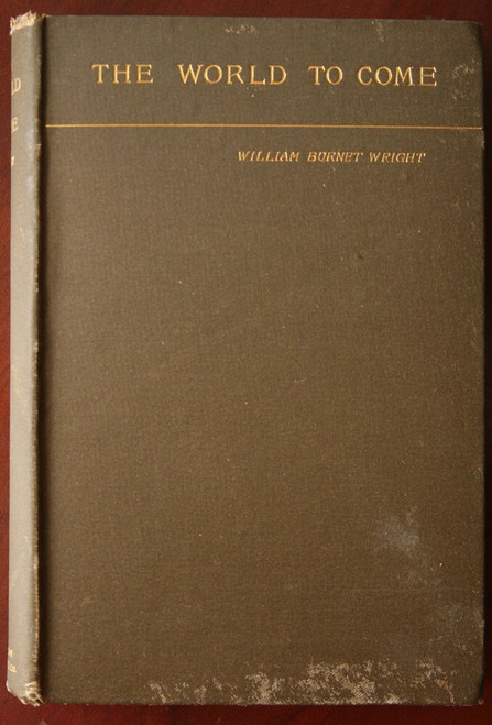 THE WORLD TO COME by William Burnet Wright 1887 Riverside Houghton Mifflin & Co.