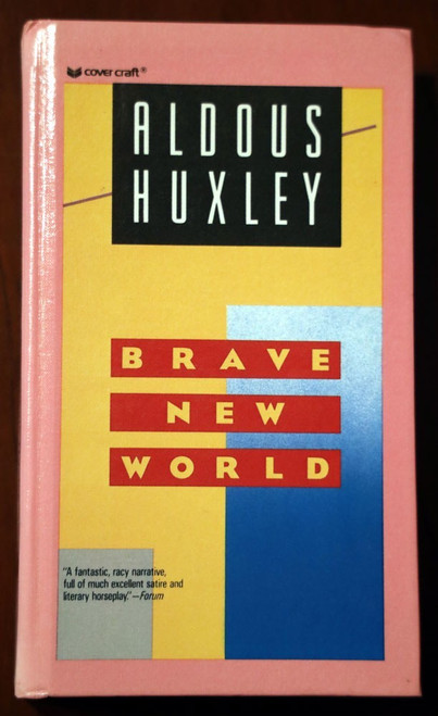 BRAVE NEW WORLD by Aldous Huxley Cover-Craft Hardcover 1989 RARE Sci-Fi Dystopia