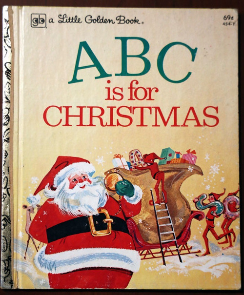 ABC IS FOR CHRISTMAS Vintage Little Golden Book 1980 Jane Werner Watson 6th Pr.