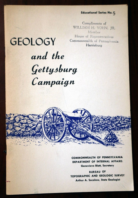 Geology and the Gettysburg Campaign by Andrew Brown #5 CIVIL WAR Booklet [1966]