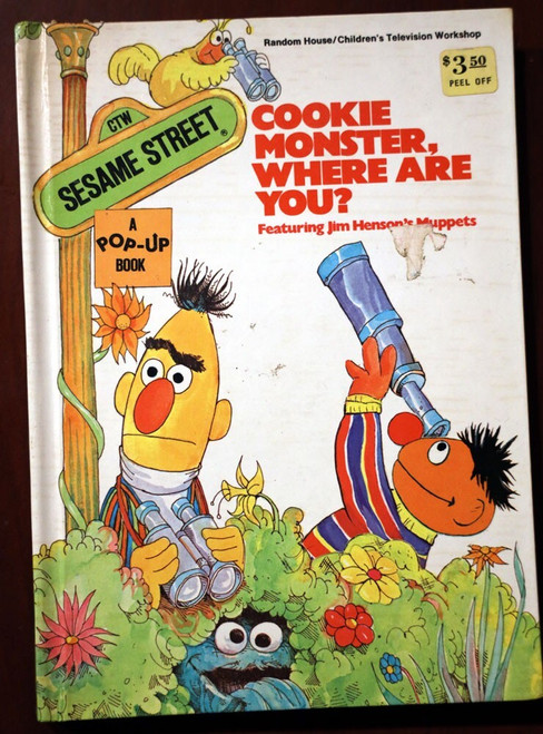 Cookie Monster, Where Are You? SESAME STREET Pop-Up Book JIM HENSON MUPPETS 1976