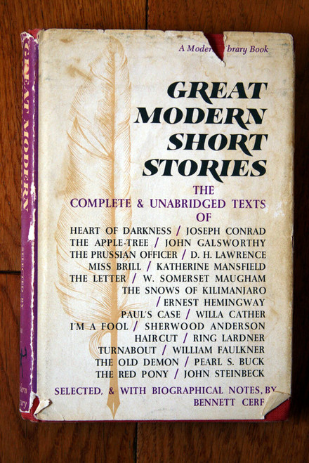 GREAT MODERN SHORT STORIES 1942 Modern Library HC/DJ #168 Bennett Cerf Selected