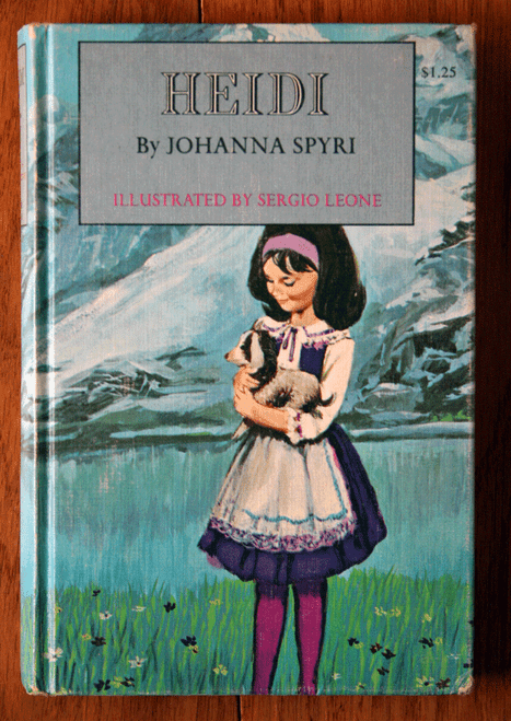 HEIDI Johanna Spyri & Sergio Leone 1963 Classic Home Bookshelf Hardcover VINTAGE