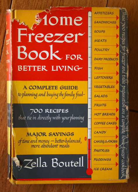 Home Freezer Book for Better Living by Zella Boutell 1957 HC/DJ Rare Dust Jacket