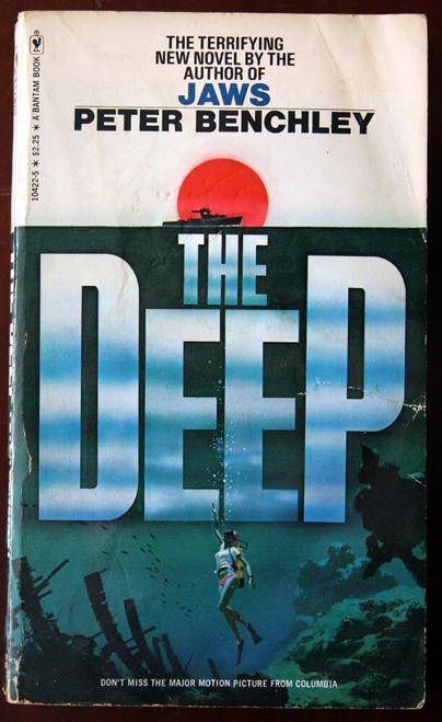 THE DEEP by Peter Benchley JAWS Author 1977 Vintage Paperback Bantam Books