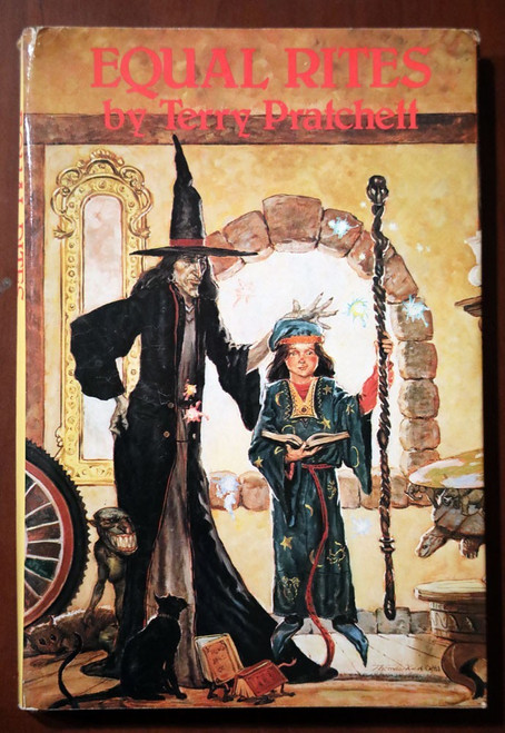 EQUAL RITES by Terry Pratchett 1987 HC/DJ NAL DISCWORLD #3 Comic Fantasy Novel
