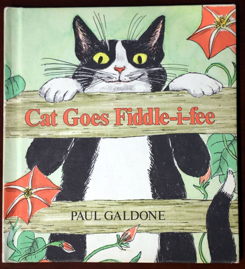 Cat Goes Fiddle-i-fee by Paul Galdone 1985 Weekly Reader Hardcover Vintage