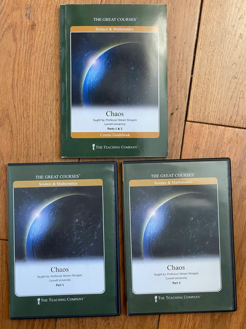 Chaos THE GREAT COURSES Part 1 & 2 + Guidebook 4 DVDs Science & Mathematics