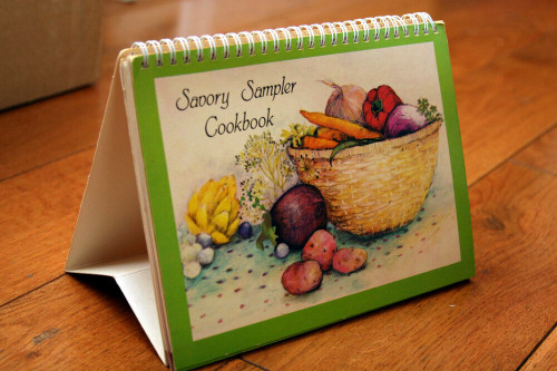 Savory Sampler Cookbook by Kathleen & Christine O'Hara Self-Standing VINTAGE