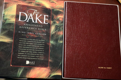 The DAKE Annotated Reference Bible KJV Red Letter Ed. Burgundy LEATHER in BOX