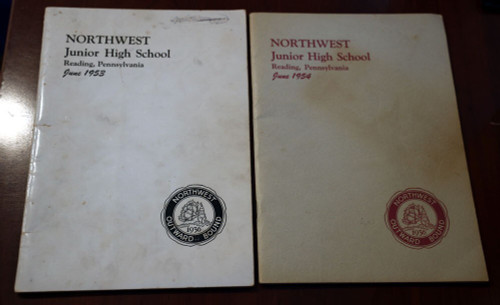 NORTHWEST JUNIOR HIGH SCHOOL Reading Pennsylvania 1953 & 1954 Graduation Booklet