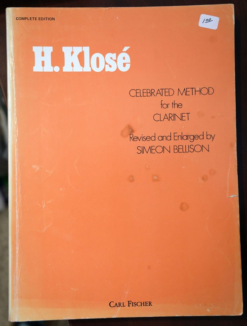 H. Klose: Celebrated Method for CLARINET Bellison 1946 Carl Fischer Sheet Music