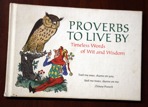 PROVERBS TO LIVE BY 1975 Hallmark Book FRITZ KREDEL Woodcut Art WIT & WISDOM