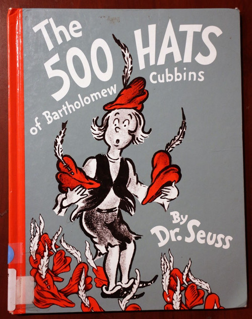 500 Hats of Bartholomew Cubbins DR. SEUSS c. 1989 Vintage Random House Hardcover