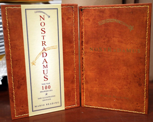 NOSTRADAMUS Top 100 Prophecies ILLUSTRATED Edition MARIO READING HC w. Slipcase