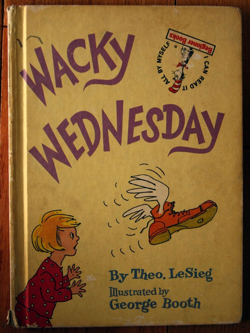 WACKY WEDNESDAY by Theo. LeSieg & George Booth 1974 Matte Cover DR. SEUSS