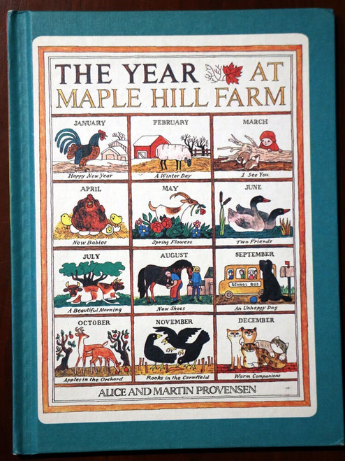 The Year at Maple Hill Farm by Alice & Martin Provensen 1978 Vintage Hardcover