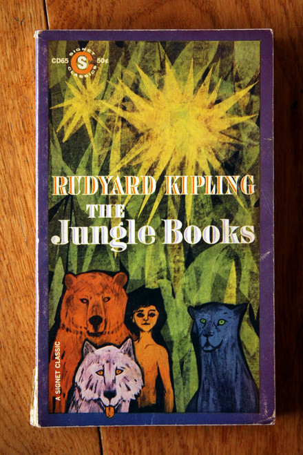 The Jungle Books by Rudyard Kipling 1961 Signet Classics Paperback CD65 Vintage