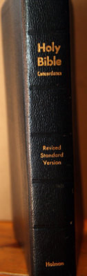 AJ Holman HOLY BIBLE RSV Concordance Persian Grain Leather Verse Reference 1962
