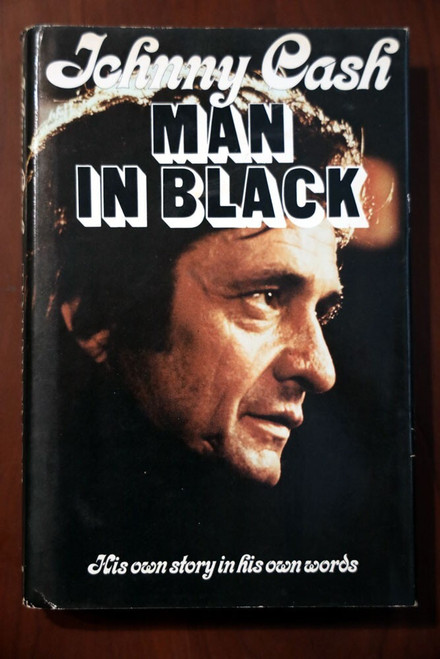 MAN IN BLACK Johnny Cash 1975 HC/DJ Country Music Autobiography/Religious 1st Ed