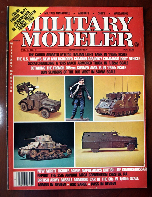 MILITARY MODELER September 1976 Vintage Magazine Issue War Aircraft/Ships