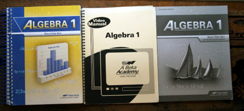 A Beka Book ALGEBRA 1 First Edition Solution Key Quiz/Test Video Manual MATH