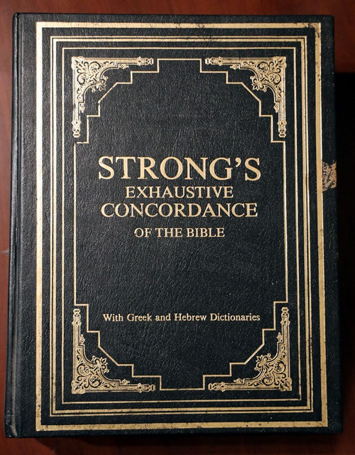 (James) Strong's Exhaustive Concordance of the Bible Image Buffalo Leather DUGAN