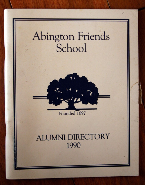 Abington Friends School Alumni Directory 1990 Book Jenkintown PA Pennsylvania