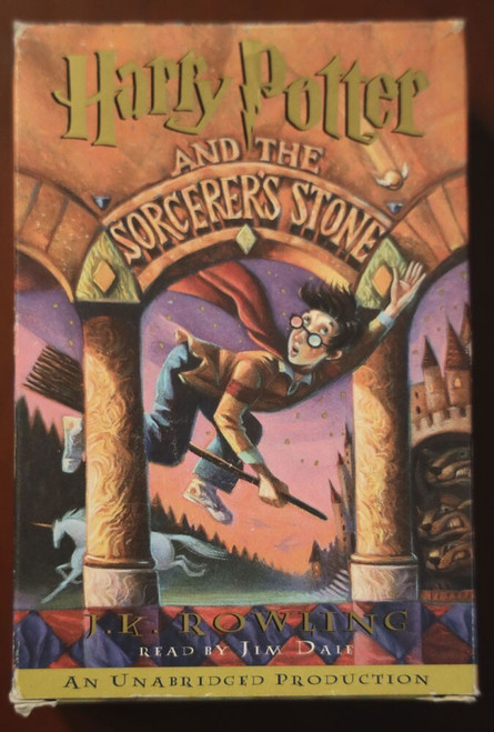 HARRY POTTER and the Sorcerer's Stone AUDIOBOOK 6 Cassettes JIM DALE VG in Box
