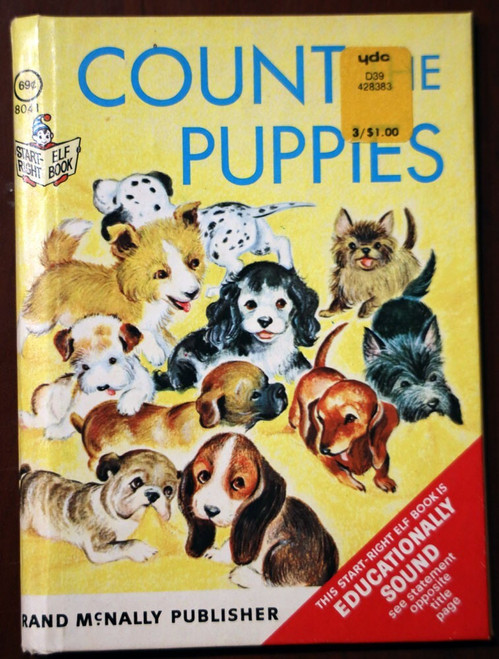 COUNT THE PUPPIES by Carolyn Dee & Mary Whilldin 1966 Rand McNally Elf #8041
