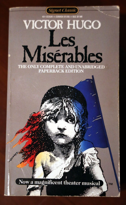 Les Miserables by Victor Hugo Vintage Paperback Signet Classic 1987 Unabridged