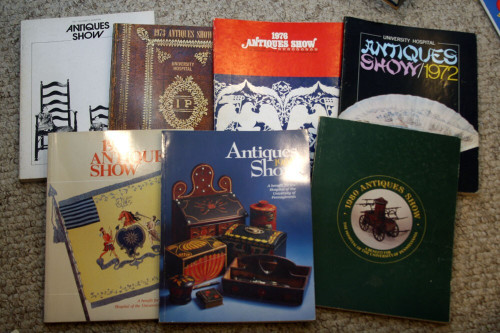Lot of (7) Antiques Show Catalogs University of Pennsylvania Hospital 1972-1987