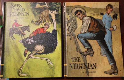 Swiss Family Robinson by Wyss #4 + The Virginian by Wister #6 Classic Press 1968