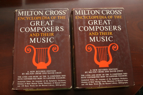 MILTON CROSS' Encyclopedia of the Great Composers & Music 2-Volume Book Set 1962
