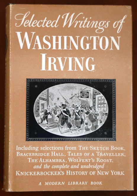 Selected Writings of WASHINGTON IRVING 1945 Modern Library #240 HC/DJ Vintage