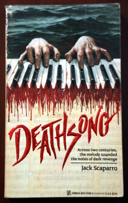 DEATHSONG by Jack Scaparro 1989 Vintage Zebra Horror Paperback 1st Printing RARE