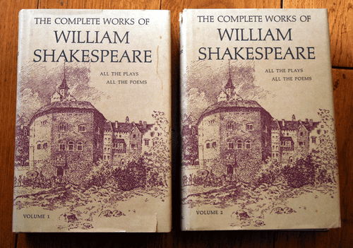 The Complete Works of William Shakespeare *2 Volumes* Nelson Doubleday w Jackets