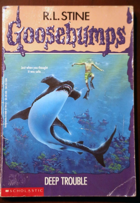 GOOSEBUMPS #19 Deep Trouble by R.L. Stine 1994 Scholastic Paperback 3rd Printing
