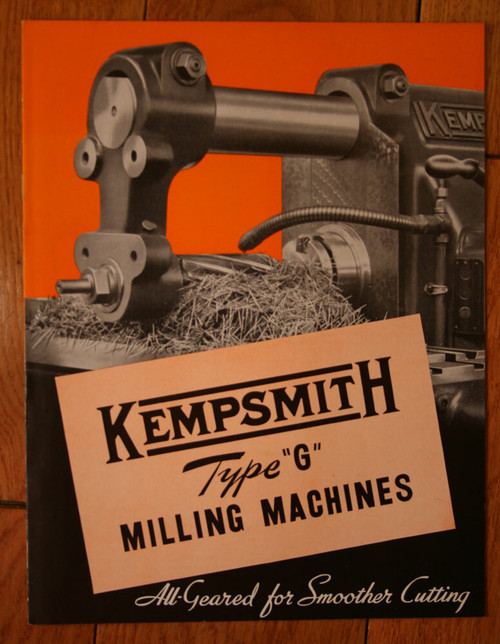 KEMPSMITH Type "G" Milling Machines Vintage Catalog 1953 Kempsmith Machine Co.
