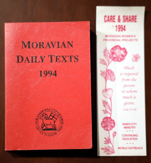 MORAVIAN DAILY TEXTS 1994 Daily Devotional Guide - Paperback - Moravian Church