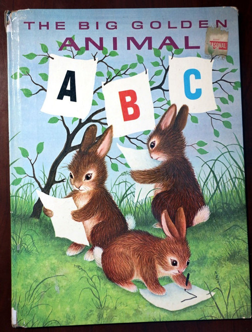 THE BIG GOLDEN ANIMAL ABC by Garth Williams 1967 Vintage Oversize Hardcover Book
