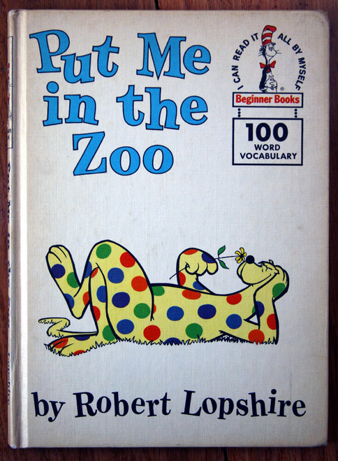 PUT ME IN THE ZOO by Robert Lopshire DR. SEUSS Beginner Books 1960 VINTAGE COPY