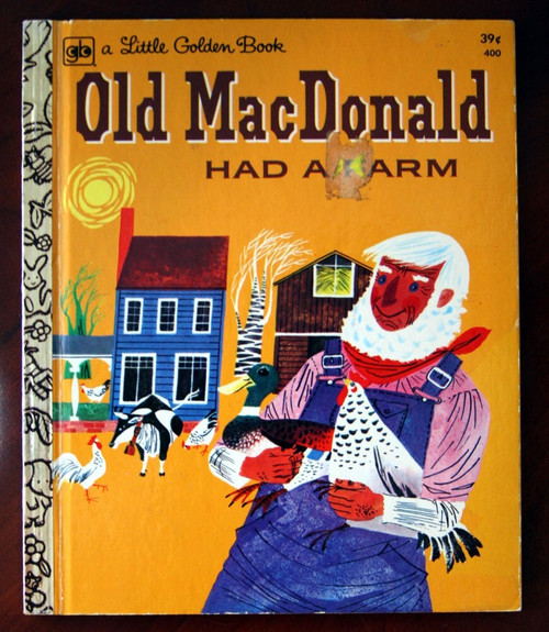 OLD MACDONALD HAD A FARM 1973 Vintage Little Golden Book #400 Moritz Kennel LGB