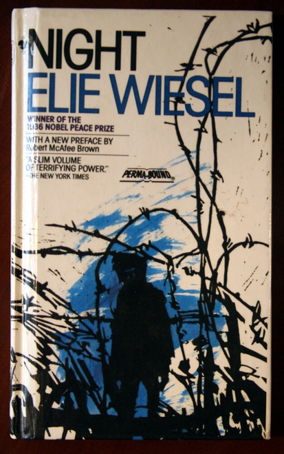 NIGHT by Elie Wiesel (1982) Perma-Bound Hardcover Bantam Books Holocaust Nazis