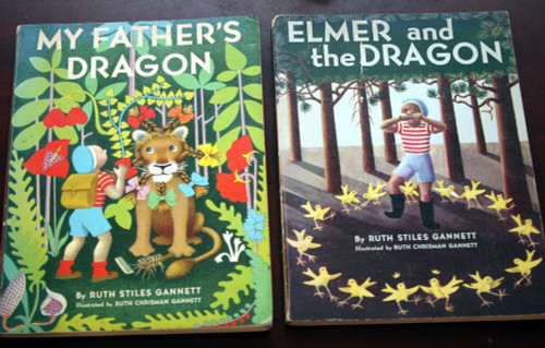 My Father's Dragon + Elmer and the Dragon by Ruth Stiles Gannett 1987 Paperbacks