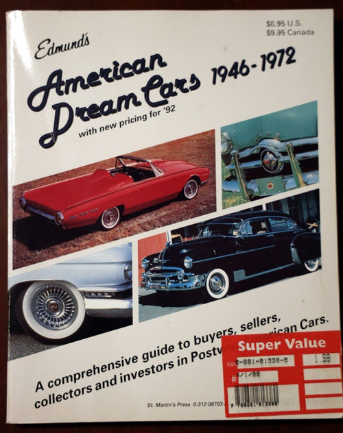 Edmund's American Dream Cars 1946-1972 (1992 Ed.) Ford/Chevrolet/Edsel/Shelby ++