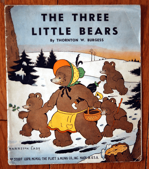 The Three Little Bears by Thornton W. Burgess 1940 Platt & Munk Harrison Cady