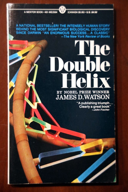 The Double Helix by James D. Watson 1969 Vintage Paperback Biology Science DNA