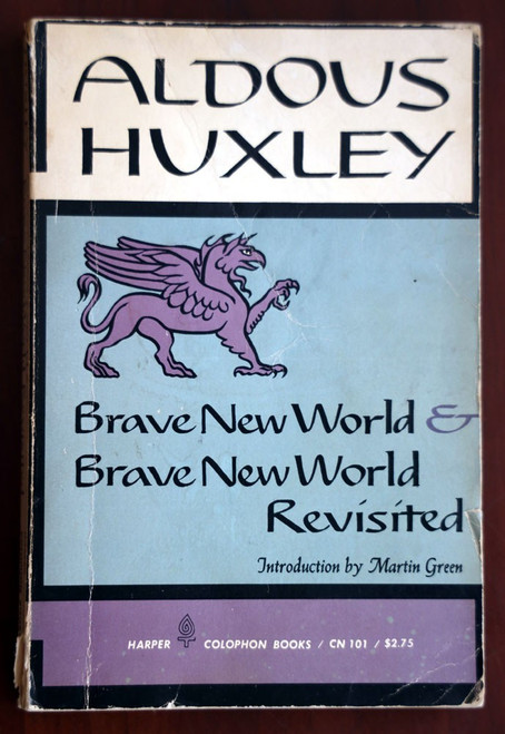 ALDOUS HUXLEY Brave New World & Brave New World Revisited Vintage Paperback 1965